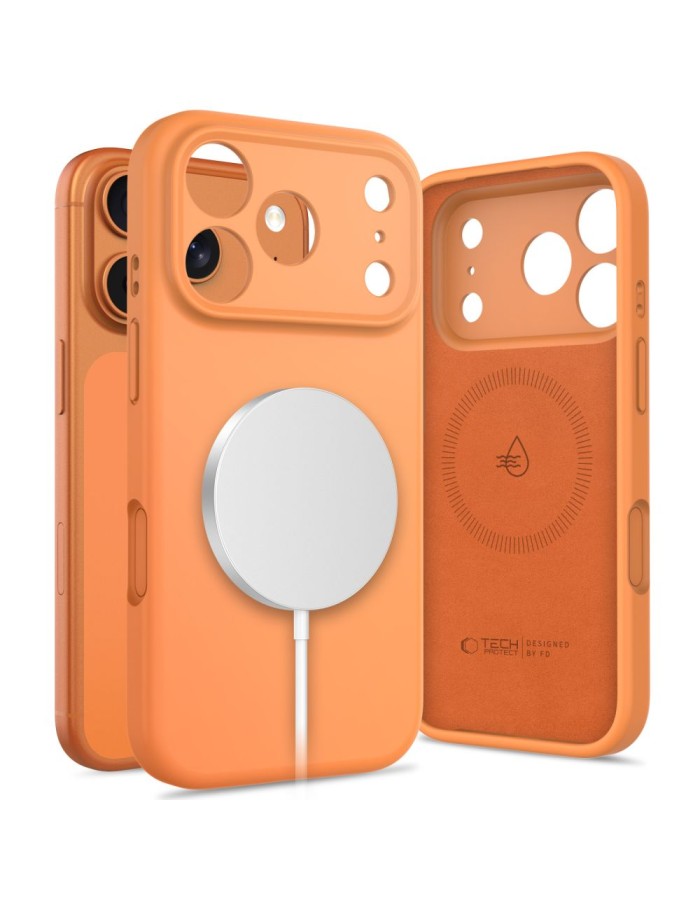 Tech-Protect Silicone MagSafe Case for iPhone 17 Pro - Orange