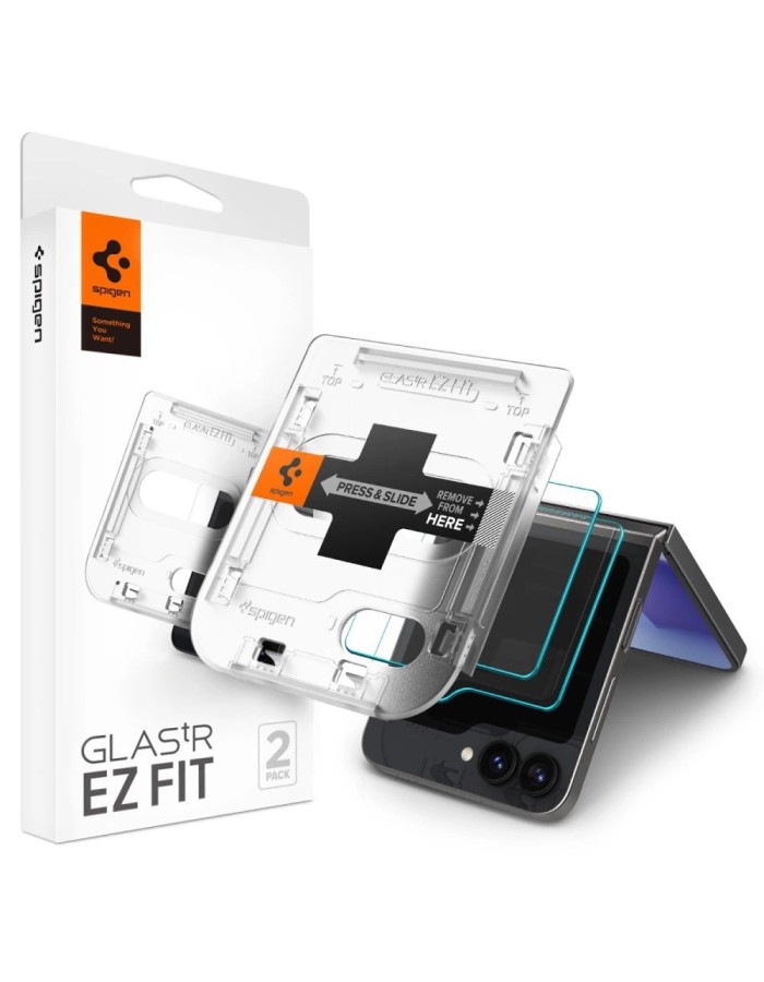 Spigen Glas.tR EZ Fit Tempered Glass for Samsung Galaxy Z Flip 6 - 2 pcs. Spigen Glas.tR EZ Fit Tempered Glass for Samsung Galaxy Z Flip 6 - 2 pcs.
