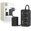 Tech-Protect PC3X6 Power Strip 3 Sockets 240V + 3xUSB-A + 3xUSB-C 200cm - Black Tech-Protect PC3X6 Power Strip 3 Sockets 240V + 3xUSB-A + 3xUSB-C 200cm - Black