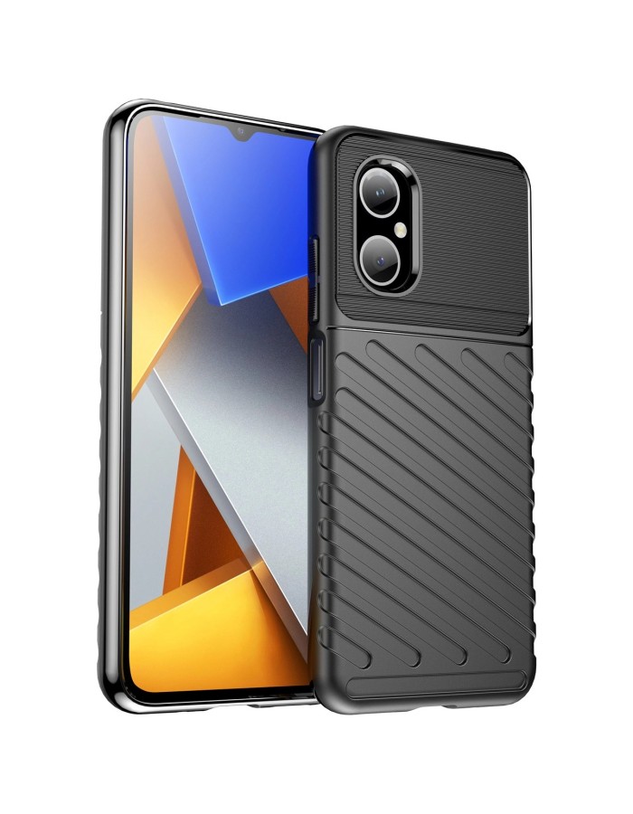 Thunder Case Xiaomi Poco M4 5G silicone armor case black