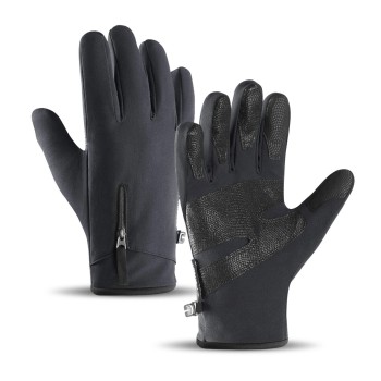 Anti-slip winter phone sports gloves (size L) - black Anti-slip winter phone sports gloves (size L) - black