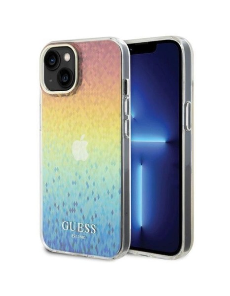 Guess IML Faceted Mirror Disco Iridescent case for iPhone 15 - multicolored