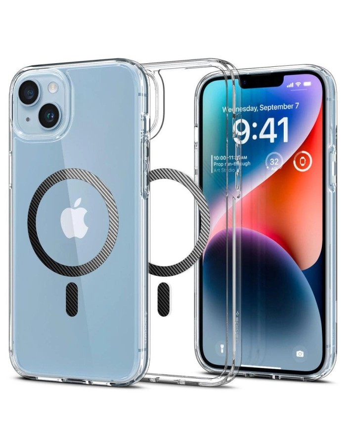 Spigen Ultra Hybrid Mag Case with MagSafe for iPhone 14 Plus - Clear Gray Spigen Ultra Hybrid Mag Case with MagSafe for iPhone 14 Plus - Clear Gray