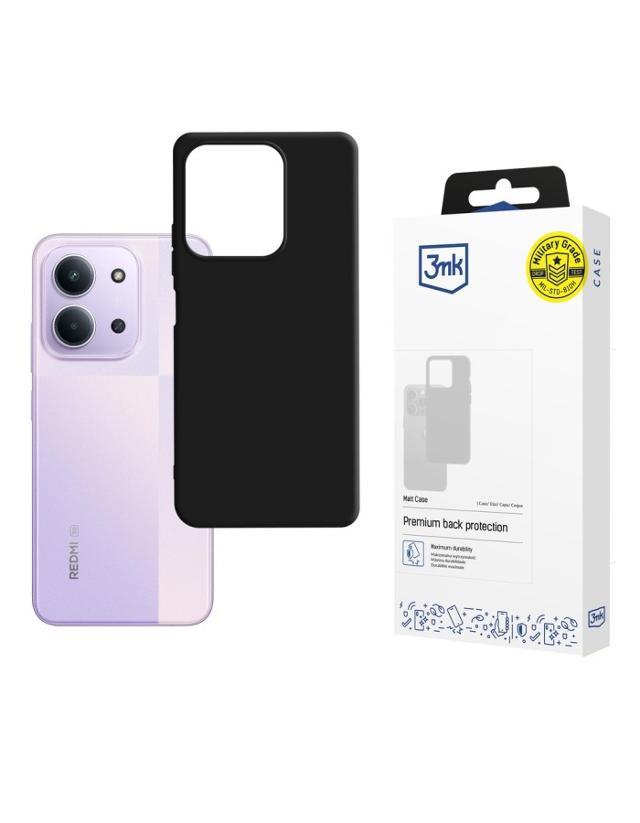 3mk Matt Case for Xiaomi Redmi 15C 4G / 5G (173mm) - black
