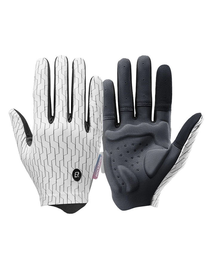 Rockbros sports gloves full spring-summer size S - white and black Rockbros sports gloves full spring-summer size S - white and black