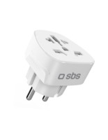 SBS Shucko/EU Travel Adapter - Universal - White SBS Shucko/EU Travel Adapter - Universal - White