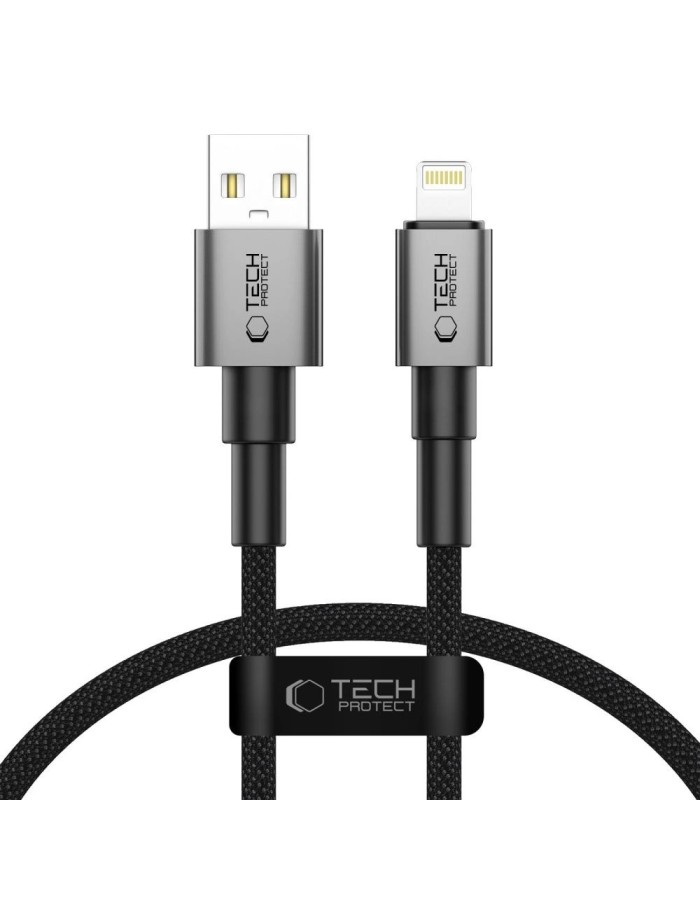 Tech-Protect Ultraboost DNA USB-A / Lightning cable 12W/2.4A 25 cm - gray Tech-Protect Ultraboost DNA USB-A / Lightning cable 12W/2.4A 25 cm - gray