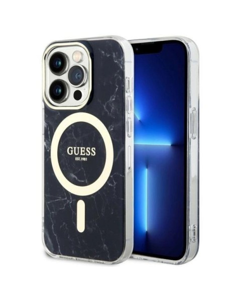 Guess GUHMP14XPCUMAK iPhone 14 Pro Max 6.7" black/black hardcase Marble MagSafe Guess GUHMP14XPCUMAK iPhone 14 Pro Max 6.7" black/black hardcase Marble MagSafe