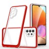 Clear 3in1 Case for Samsung Galaxy A72 4G Frame Gel Cover Red Clear 3in1 Case for Samsung Galaxy A72 4G Frame Gel Cover Red
