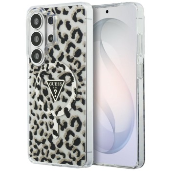 Guess IML Leopard Print Triangle MagSafe Case for Samsung Galaxy S26 Ultra - Black Guess IML Leopard Print Triangle MagSafe Case for Samsung Galaxy S26 Ultra - Black