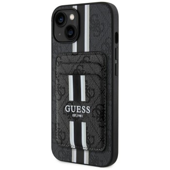 Guess 4G Stripes case with Magsafe wallet for iPhone 15 black