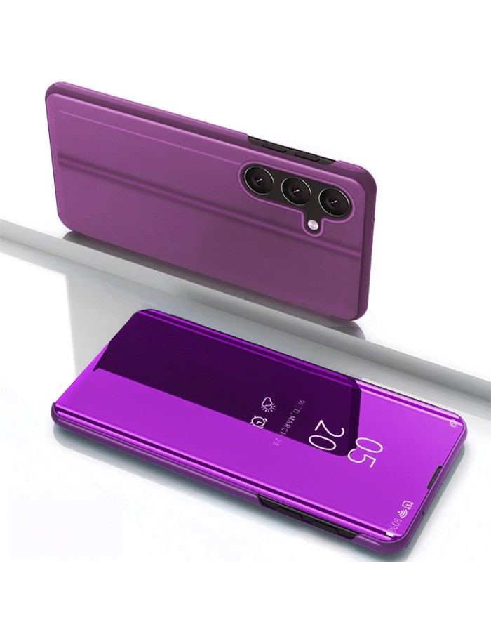 Clear View Case for Samsung Galaxy S25 Cover with Flip - Pink Clear View Case for Samsung Galaxy S25 Cover with Flip - Pink