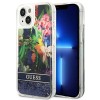Guess GUHCP14MLFLSB iPhone 14 Plus 6.7 "blue / blue hardcase Flower Liquid Glitter Guess GUHCP14MLFLSB iPhone 14 Plus 6.7 "blue / blue hardcase Flower Liquid Glitter