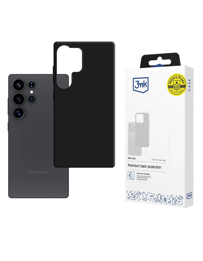 3mk Matt Case for Samsung Galaxy S25 Ultra - Black
