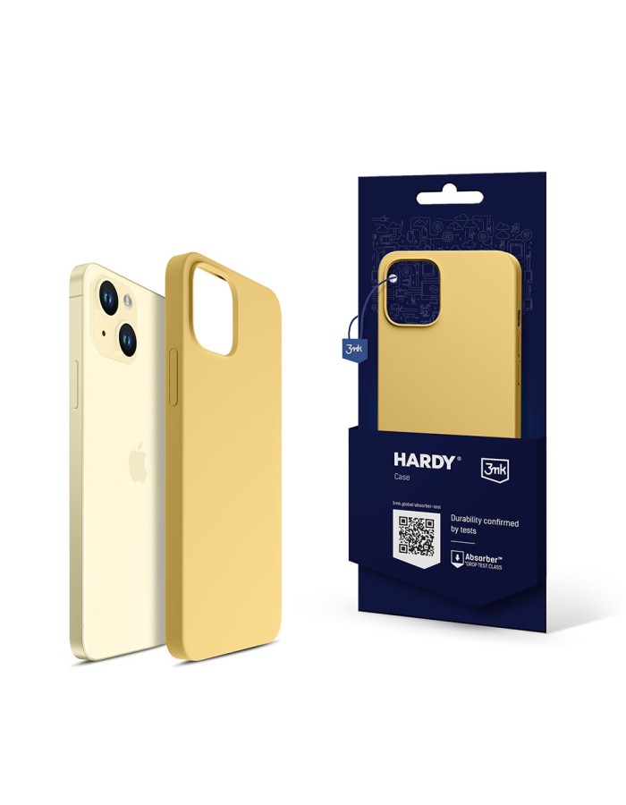 3mk Hardy Silicone MagCase case for iPhone 15 Plus - yellow