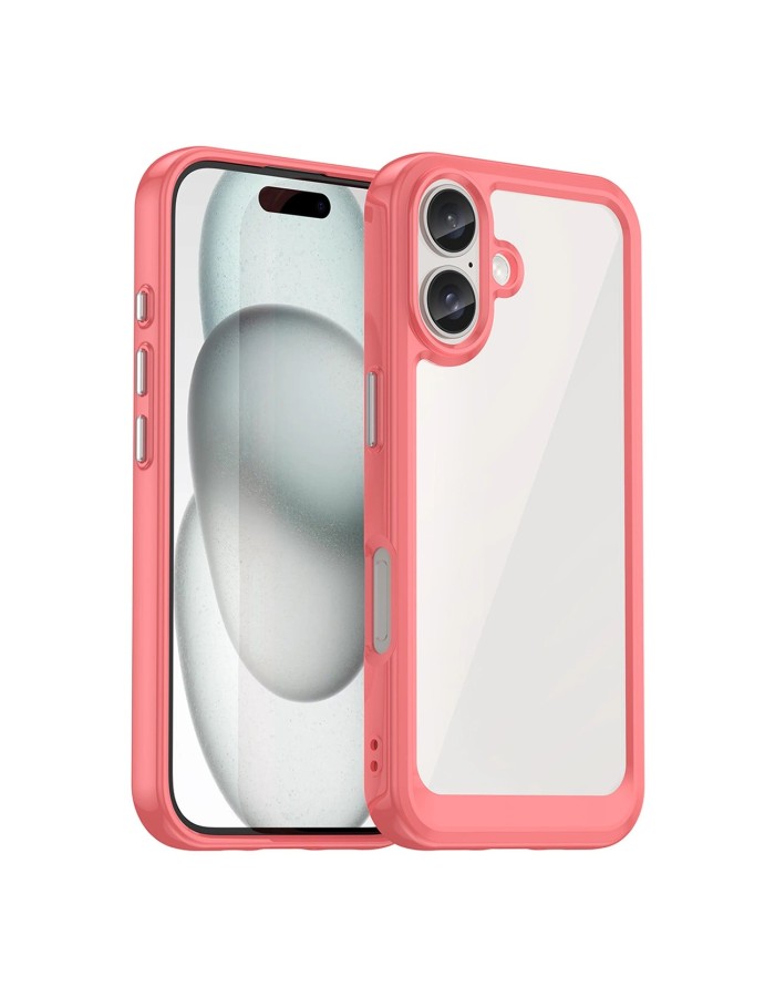 Outer Space Case with Gel Frame for iPhone 16 - Red Outer Space Case with Gel Frame for iPhone 16 - Red
