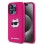 Karl Lagerfeld Silicone Choupette Head MagSafe case for iPhone 15 Pro - pink