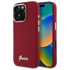 Guess Silicone Script Metal Logo iPhone 16 Pro Case - Pink Guess Silicone Script Metal Logo iPhone 16 Pro Case - Pink