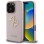 Guess Grained Big 4G Logo Small Classic Logo Case for iPhone 16 Pro - Pink
