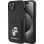 Karl Lagerfeld Saffiano Cardslot Karl&amp;amp;Choupette Metal Pin case for iPhone 15 - black