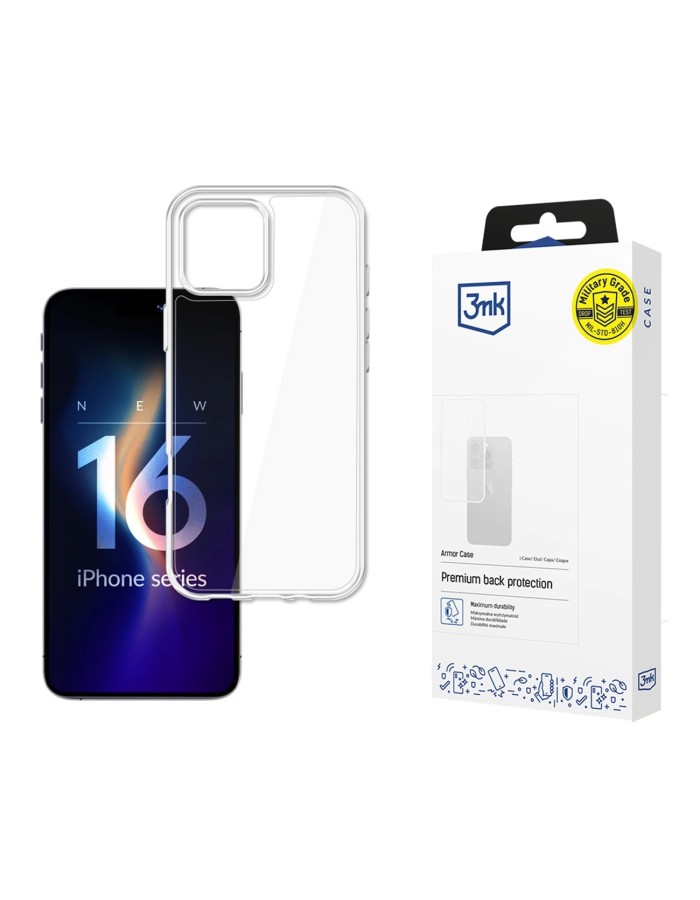 3mk Armor Case for iPhone 16 Pro Max - Transparent