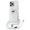 Karl Lagerfeld IML Choupette Head &amp;amp; Cord Magsafe iPhone 16 Pro Case - Clear