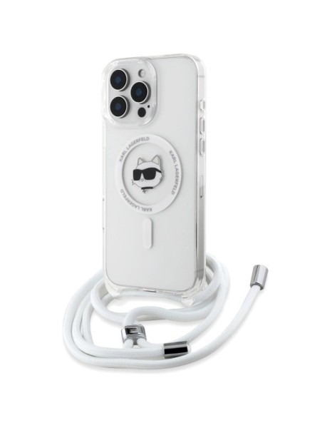 Karl Lagerfeld IML Choupette Head &amp;amp; Cord Magsafe iPhone 16 Pro Case - Clear