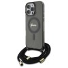Guess Crossbody Cord Script MagSafe Case for iPhone 16 Pro - Black Guess Crossbody Cord Script MagSafe Case for iPhone 16 Pro - Black