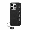 Karl Lagerfeld Saffiano Rhinestones &amp;amp; Charm case for iPhone 15 / 14 / 13 - black