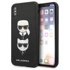 Karl Lagerfeld Saffiano Karl&amp;amp;Choupette Head case for iPhone X/XS - black