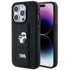 Karl Lagerfeld Gripstand Saffiano Karl&amp;amp;Choupette Pins case for iPhone 14 Pro - black