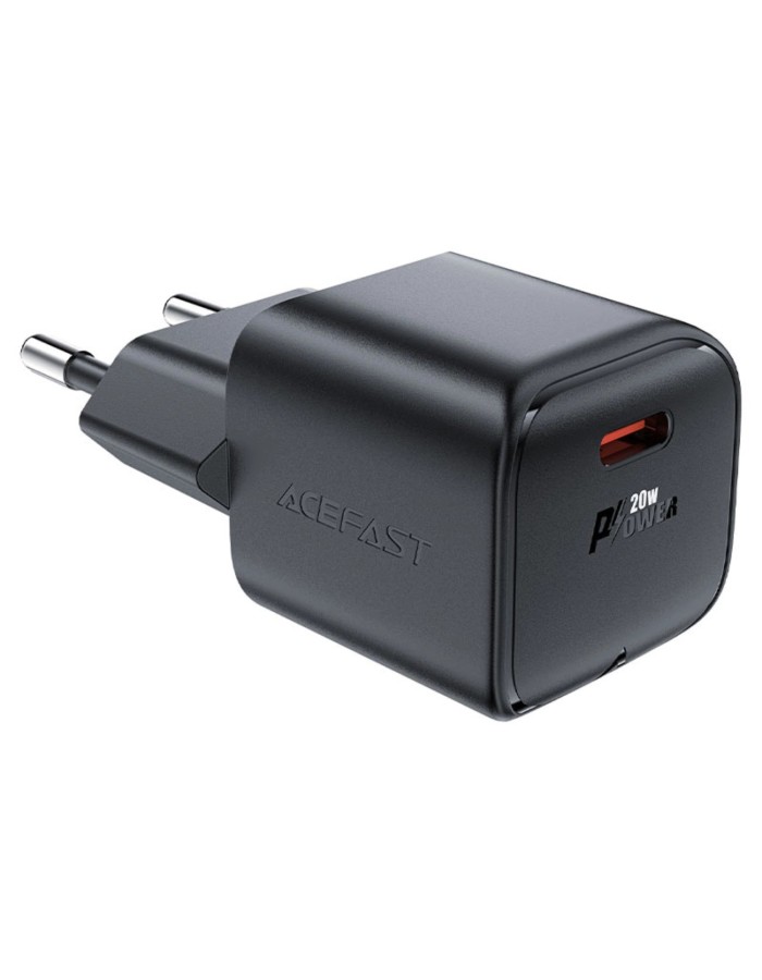 Acefast A73 Mini PD 20W GaN USB-C wall charger - black Acefast A73 Mini PD 20W GaN USB-C wall charger - black