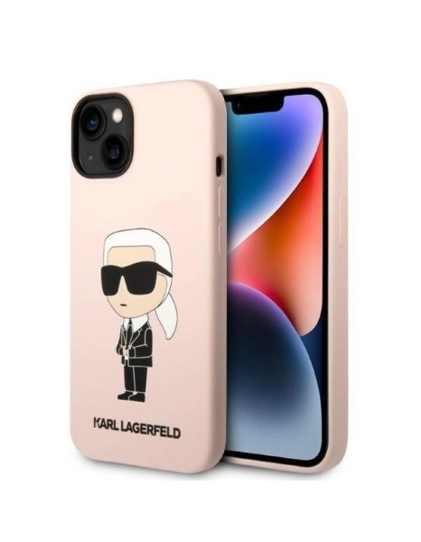Karl Lagerfeld KLHMP14MSNIKBCP iPhone 14 Plus 6.7" hardcase pink/pink Silicone Ikonik Magsafe