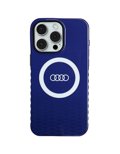 Audi IML Big Logo MagSafe case for iPhone 15 Pro Max - blue