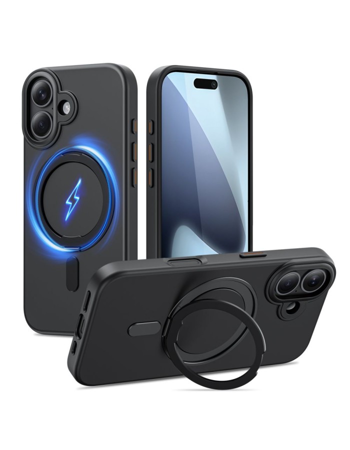 Tech-Protect MagRing MagSafe case for iPhone 17 - matte black Tech-Protect MagRing MagSafe case for iPhone 17 - matte black