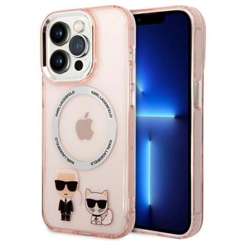 Karl Lagerfeld KLHMP14XHKCP iPhone 14 Pro Max 6.7 "hardcase pink / pink Karl &amp;amp; Choupette Aluminum Magsafe