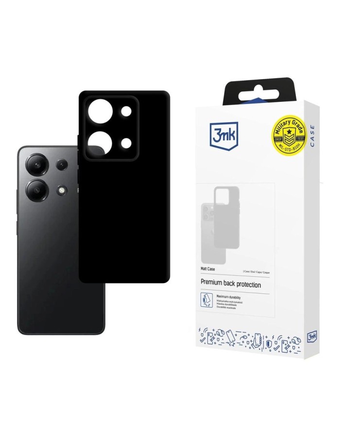 3mk Matt Case for Xiaomi Redmi Note 13 4G - black