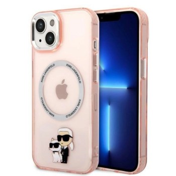 Karl Lagerfeld KLHMP14MHNKCIP iPhone 14 Plus 6.7" hardcase pink/pink Iconic Karl&amp;amp;Choupette Magsafe