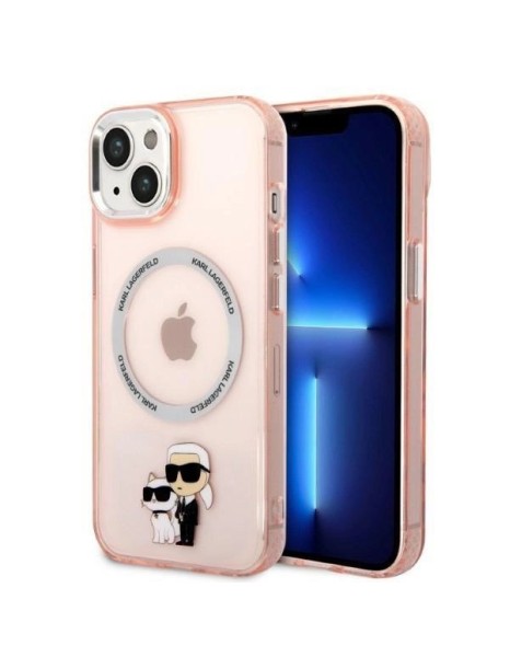 Karl Lagerfeld KLHMP14MHNKCIP iPhone 14 Plus 6.7" hardcase pink/pink Iconic Karl&amp;amp;Choupette Magsafe