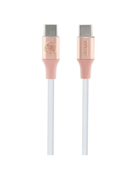 Guess Ebossed Logo USB-C / USB-C Cable 1.5m Fast Charging - Pink