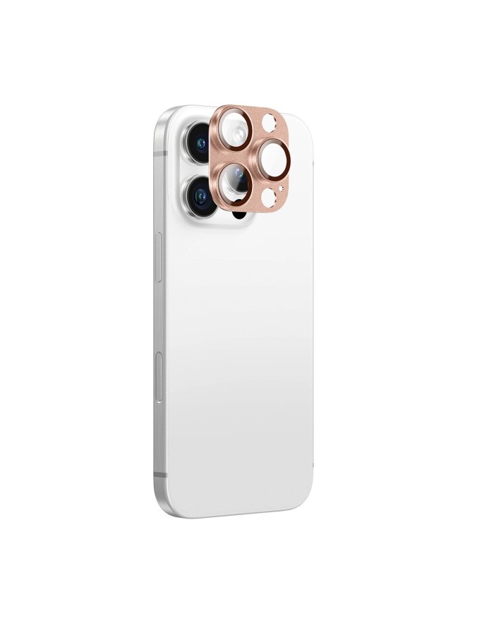 AmazingThing Aviation-Grade Alloy Tempered Glass Lens for iPhone 16 Pro / 16 Pro Max Camera Lens - Rose Gold AmazingThing Aviation-Grade Alloy Tempered Glass Lens for iPhone 16 Pro / 16 Pro Max Camera Lens - Rose Gold