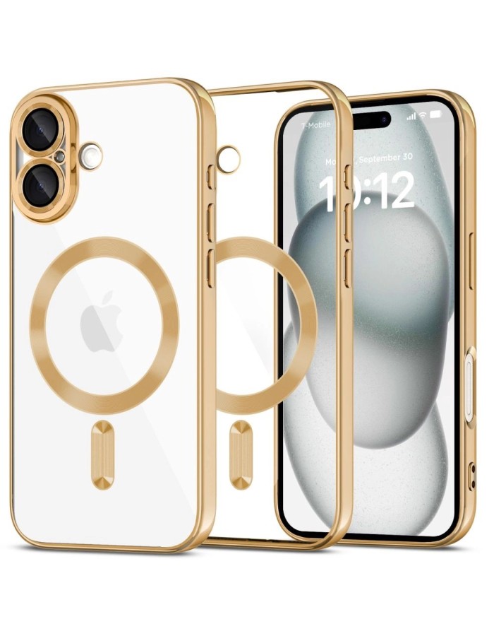 Tech-Protect MagFlex MagSafe iPhone 16 Case - Gold Tech-Protect MagFlex MagSafe iPhone 16 Case - Gold