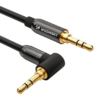 Wozinsky AUX Cable Right Angle (Male-Male) Mini Jack Cable 3m Black Wozinsky AUX Cable Right Angle (Male-Male) Mini Jack Cable 3m Black