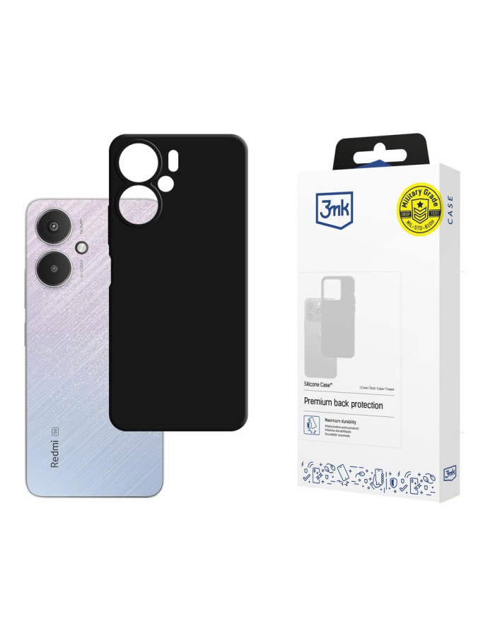 3mk Silicone Case for Xiaomi Redmi 13C 5G - black
