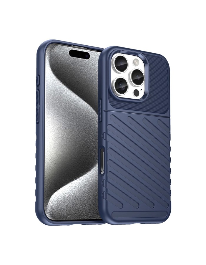 Thunder Case for iPhone 16 Pro Max Silicone Case - Blue