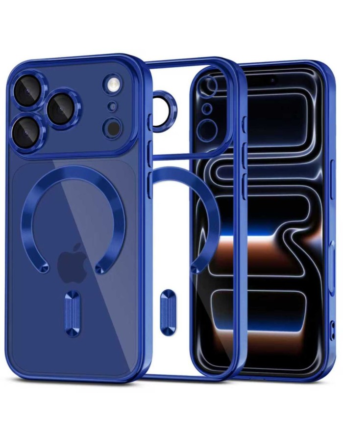 Tech-Protect MagFlex MagSafe Case for iPhone 17 Pro - Clear Navy Blue Tech-Protect MagFlex MagSafe Case for iPhone 17 Pro - Clear Navy Blue