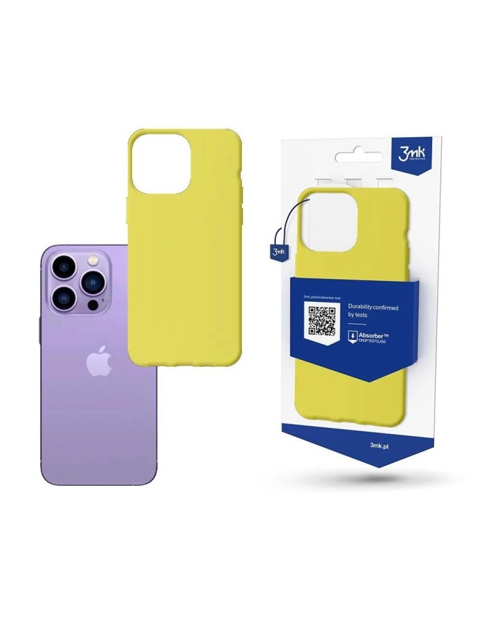 Case for iPhone 14 Pro from the 3mk Matt Case series - lime green