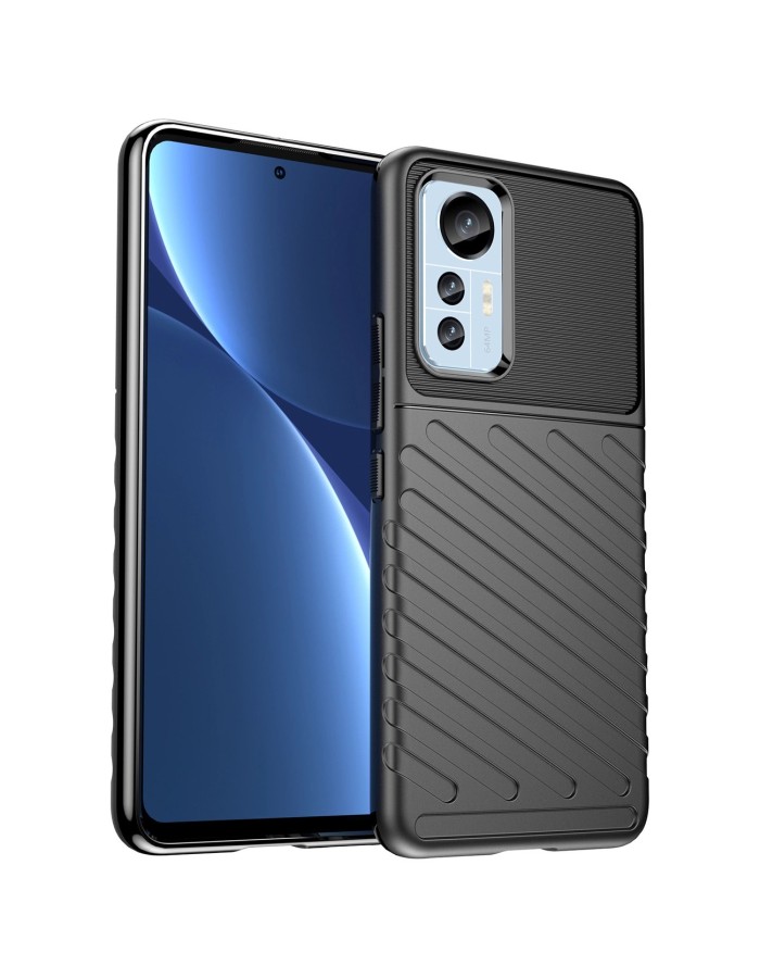 Thunder Case case for Xiaomi 12 Lite silicone armor case black