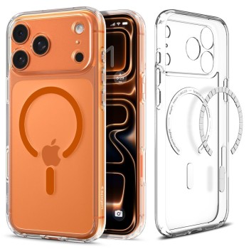 Spigen Ultra Hybrid MagSafe Case for iPhone 17 Pro - Clear Orange Spigen Ultra Hybrid MagSafe Case for iPhone 17 Pro - Clear Orange