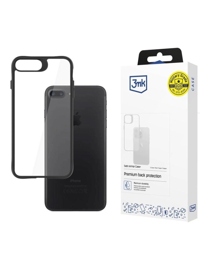 3mk Satin Armor Case+ case for iPhone 7 / 8 / SE 2020 / SE 2022 - transparent